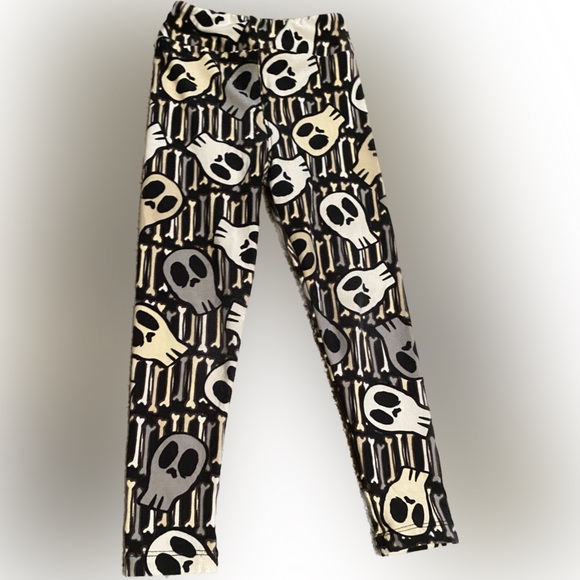 Lularoe Leggings with Sculls and bones (kids) - Picture 1 of 1